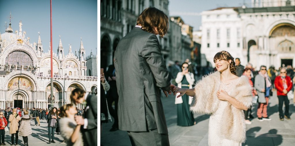 Venice Italy Elopement Wedding Destination Wedding Photographer St. Marks Square